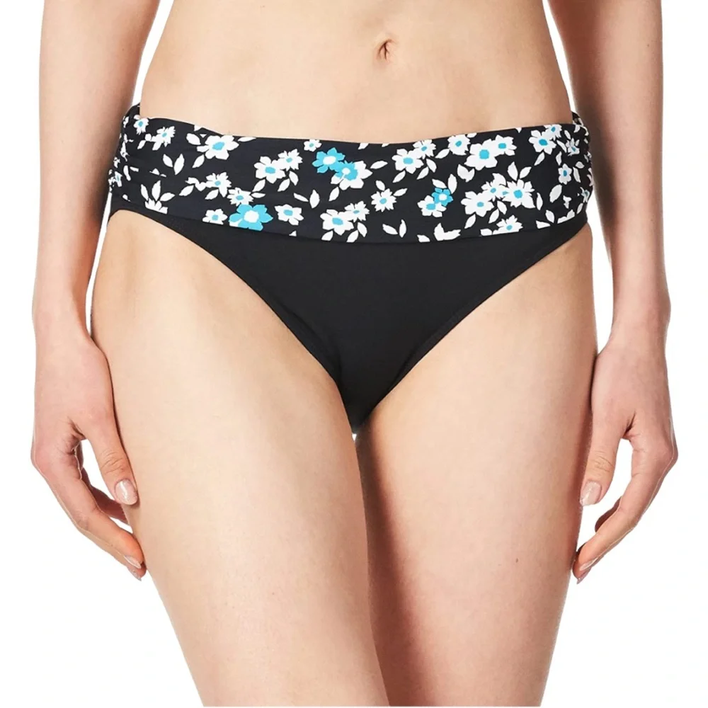 Anne Cole BEAUTIFUL BUNCHES Fold Over Mid-Rise Bikini Bottoms - Picture 1 of 13